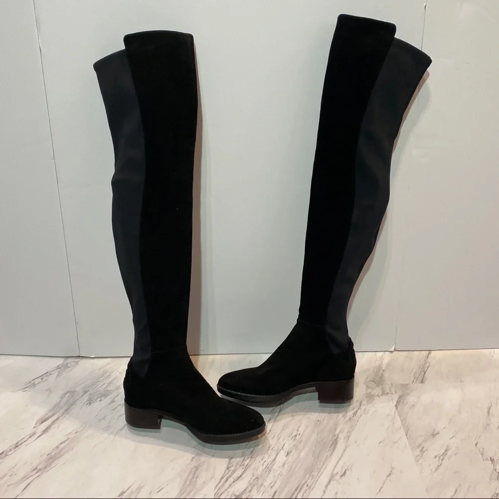 Tory Burch Caitlin Over the Knee Black Boots